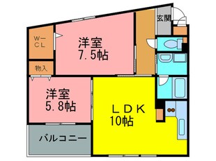 フローラル宝塚の物件間取画像